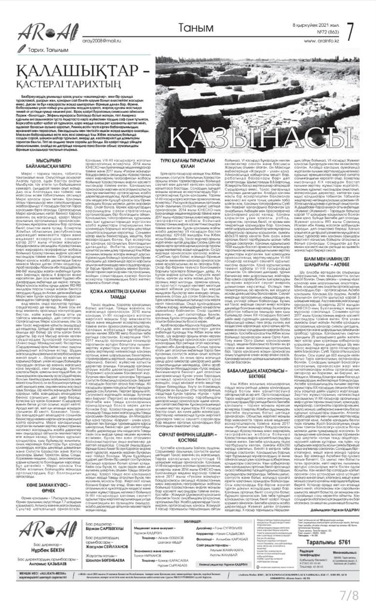 Қалашықтар-қастерлі тарихтың қазынасы